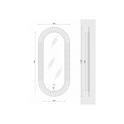 Зеркало Maretti Anna AN1450110V12EL 50x110 см, белое