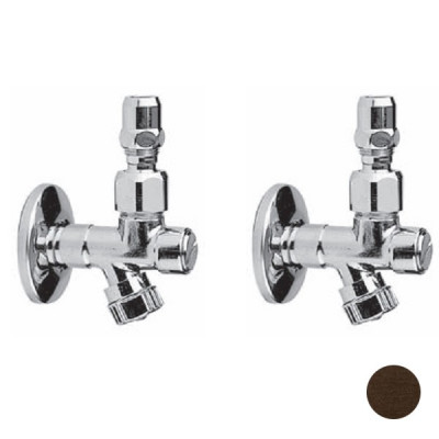 Nicolazzi 5578 DB COPPIA запорный фильтр для подводки (без трубки), темная бронза