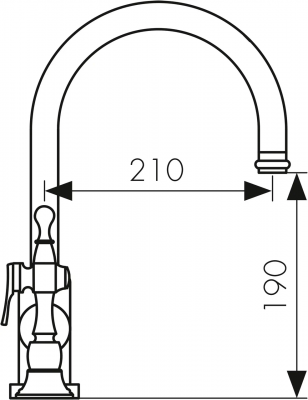 Смеситель для кухни Kaiser King 27044, хром