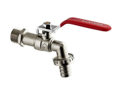 Кран Santera ST HC  1/2 " шаровый (сезонный) с носиком, ручка "рычаг"