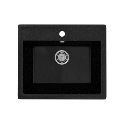 Кухонная мойка Practik PR-M-565-004 (без сифона), черный оникс
