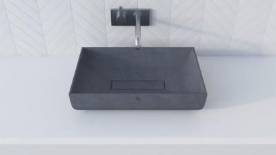 BetON WВ-605 Накладная раковина из бетона белого оттенка в стиле Лофт