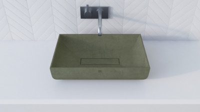 BetON WВ-605 Накладная раковина из бетона белого оттенка в стиле Лофт