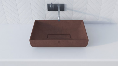 BetON WВ-605 Накладная раковина из бетона белого оттенка в стиле Лофт