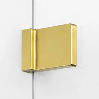 Душевой угол New Trendy Avexa Gold 100х120 L EXK-1762 пр-ль брашированное золото стекло прозрачное