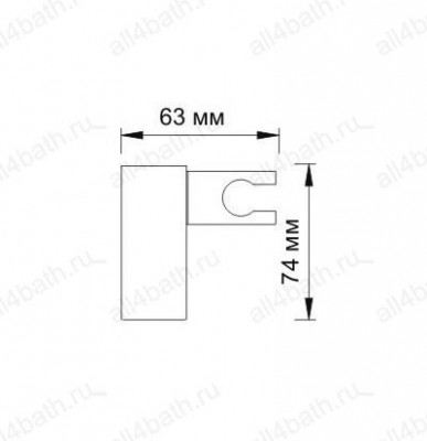 WasserKRAFT A011 держатель лейки , хром
