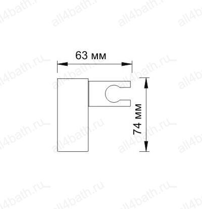 WasserKRAFT A011 держатель лейки , хром