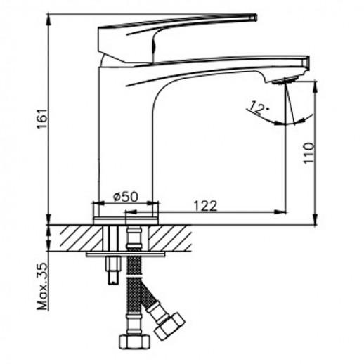 Смеситель для раковины Haiba HB10587 (латунь) хром