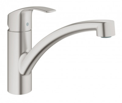 Смеситель для кухни GROHE Eurosmart с низким изливом, суперсталь (33281DC2)