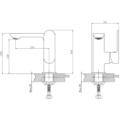 Смеситель для раковины Haiba HB12590-7 (латунь) черный