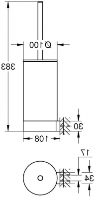 Ершик для унитаза Grohe Selection 41215KF0 черный