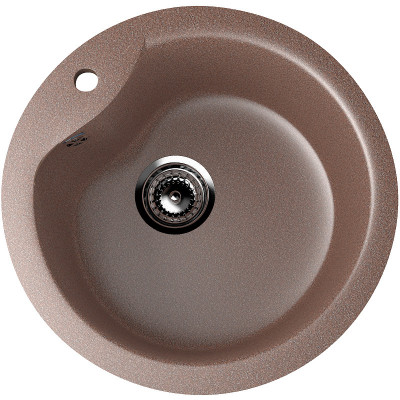 Кухонная мойка Ulgran Classic U-102-302 круглая 480х480х210 одна чаша песочная