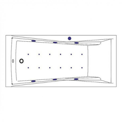 Ванна акриловая Excellent Palace 180x80 WAEX.PAL18.RELAX.BR с гидромассажем прямоугольная