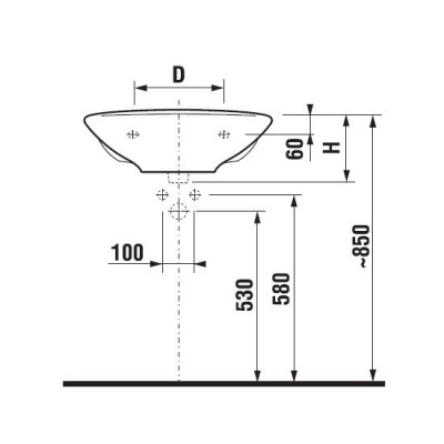 JIKA LYRA 8142710001049 раковина 55см х 45см, белая