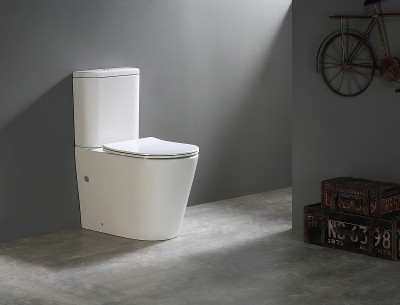 Унитаз напольный компакт SantiLine SL-5026 белый с бачком микролифт
