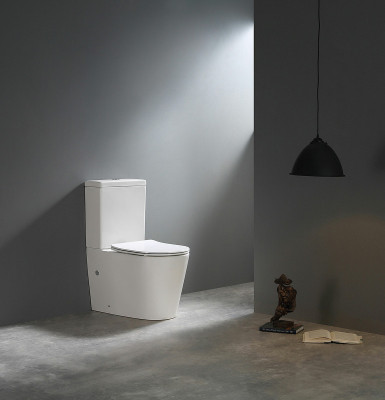 Унитаз напольный компакт SantiLine SL-5026 белый с бачком микролифт