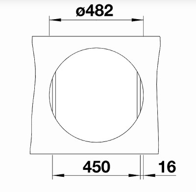 Мойка для кухни Blanco Riona 45 526095 черная ис-ный камень круглая