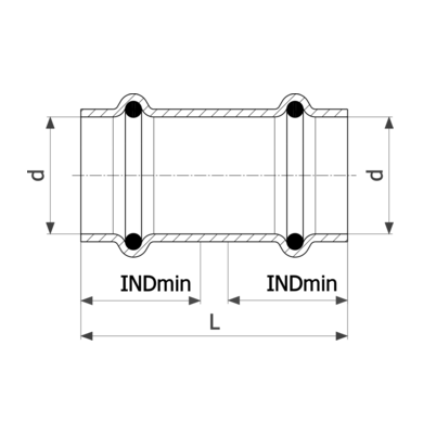 Viega Надвижная муфта Profipress