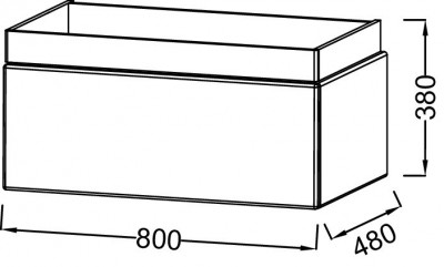 Дополнительный модуль 80 см, Jacob Delafon «TERRACE» (EB1743-G1C), белый
