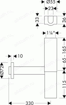 Hansgrohe 52100000 сифон для раковины Flowstar, хром