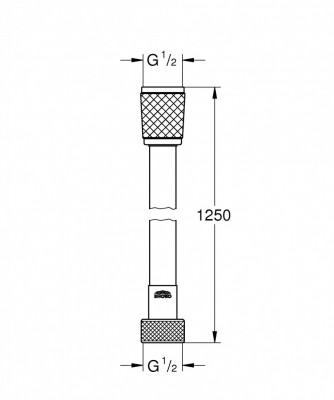 Душевой шланг GROHE Relexaflex, 1250 мм, хром (45971001)