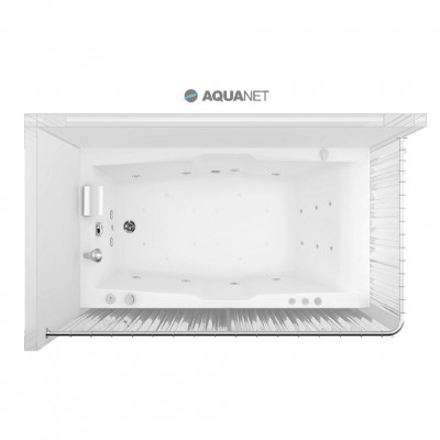 Aquanet 00165118 карниз Г-образный на ванну 180 см х 80 см, хром