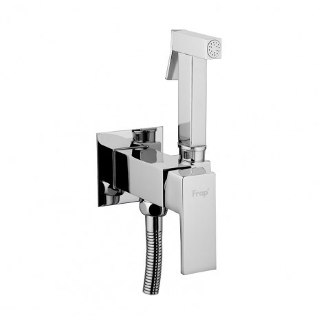 Смеситель Frap с гигиеническим душем однорычажный хром (F7506)