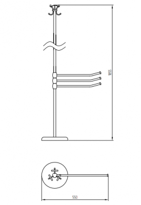 Стойка высокая MIGLIORE Mirella 17261, хром