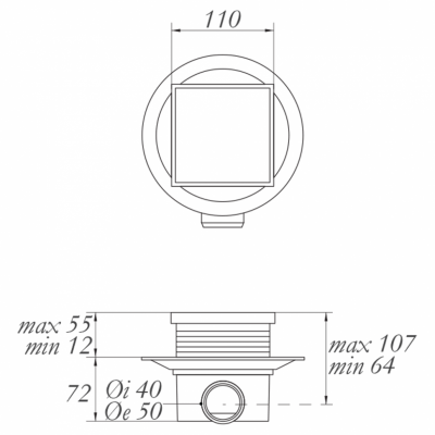 MIGLIORE Ricambi 24892 сливной трап для душа, хром