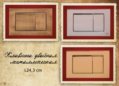 MIGLIORE Ricambi 20462 клавиша для смыва двойная, хром