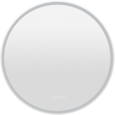 Зеркало настенное в ванную Aquanet Оптима 80 304264 с подсветкой с сенсорным вкл, часами и подогревом