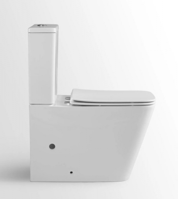 Унитаз напольный BOGNERSAN BR-2201 безободковый с сиденьем (микролифт), белый