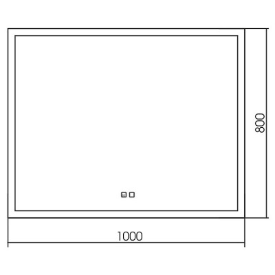Зеркало в ванную Silver Mirrors Гуверт 100 LED-00002369 с подсветкой с подогревом с сенсорным выкл, диммером и часами