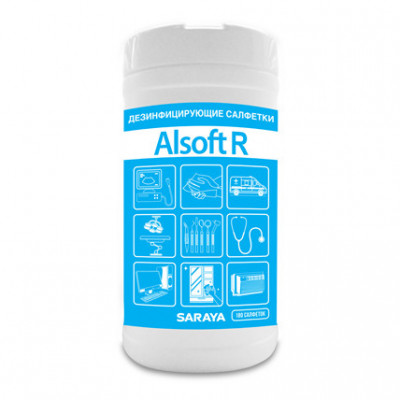 Дезинфицирующие салфетки Saraya Alsoft R 80 шт, 90 шт, 180 шт