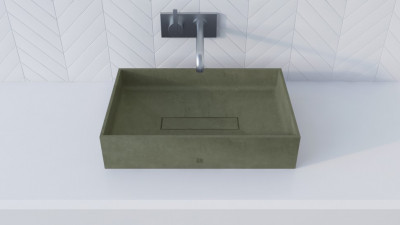 BetON WВ-606 Накладная раковина из бетона серого оттенка в стиле Лофт