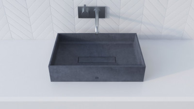 BetON WВ-606 Накладная раковина из бетона серого оттенка в стиле Лофт