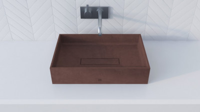 BetON WВ-606 Накладная раковина из бетона серого оттенка в стиле Лофт