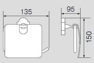 Veragio Stanford Bronzo VR.STD-7781.BR бумагодержатель закрытый, бронза