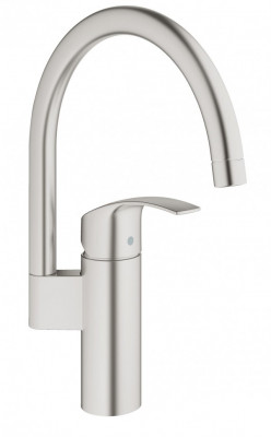 Смеситель для кухни GROHE Eurosmart c высоким изливом, суперсталь (33202DC2)