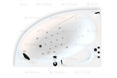 Ванна акриловая Triton Кайли (правая) асимметричная 150х101 см
