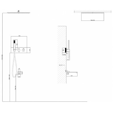 Душевая система Abber Daheim AF8254 с термостатом хром 1 режим