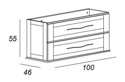 Тумба под раковину CEZARES TIFFANY 101 Bianco opaco