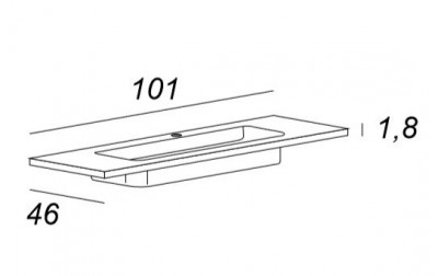 Тумба под раковину CEZARES TIFFANY 101 Bianco opaco