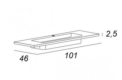 Тумба под раковину CEZARES TIFFANY 101 Bianco opaco