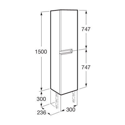 Roca Victoria Nord ZRU9000025 шкаф-колонна, черная
