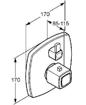 Смеситель для ванны KLUDI Q-BEO хром 508200542