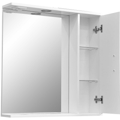 Зеркало со шкафом в ванную Stella Polar Концепт 70/С R SP-00000127 с подсветкой белое