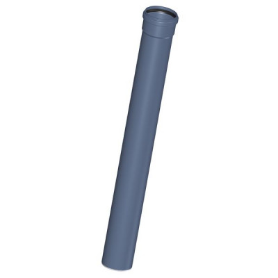 Труба канализационная DN 90, длина 750 мм, 3-х слойная, шумопоглощающая, с раструбом PKEM, синий POLOPLAST POLO-KAL NG (P2079)