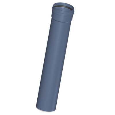 Труба канализационная DN 200, длина 1000 мм, 3-х слойная, шумопоглощающая, с раструбом PKEM, синий POLOPLAST POLO-KAL NG (P2951)