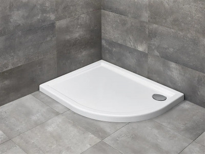 Акриловый поддон для душа Radaway Tasos Plus E 100x80 L STE1086-30L белый асимметричный